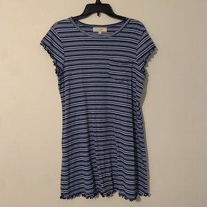 No Comment Stripped Black and White Dress